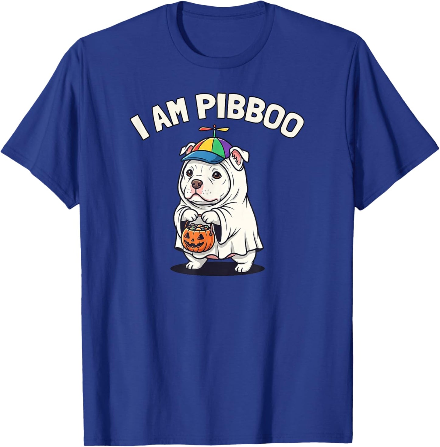 I Am Pibboo Funny Pit Bull Terrier Ghost Halloween Pibble T-Shirt - T-Shirt | Royal