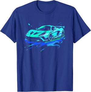Supercar Sports Car T-Shirt - T-Shirt | Royal