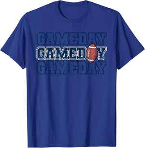 Game Day Football Fan Graphic T-Shirt - T-Shirt | Royal