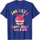 100 Days Sprinkled with Fun Cupcake 100th Day of School Kids T-Shirt - T-Shirt | Royal