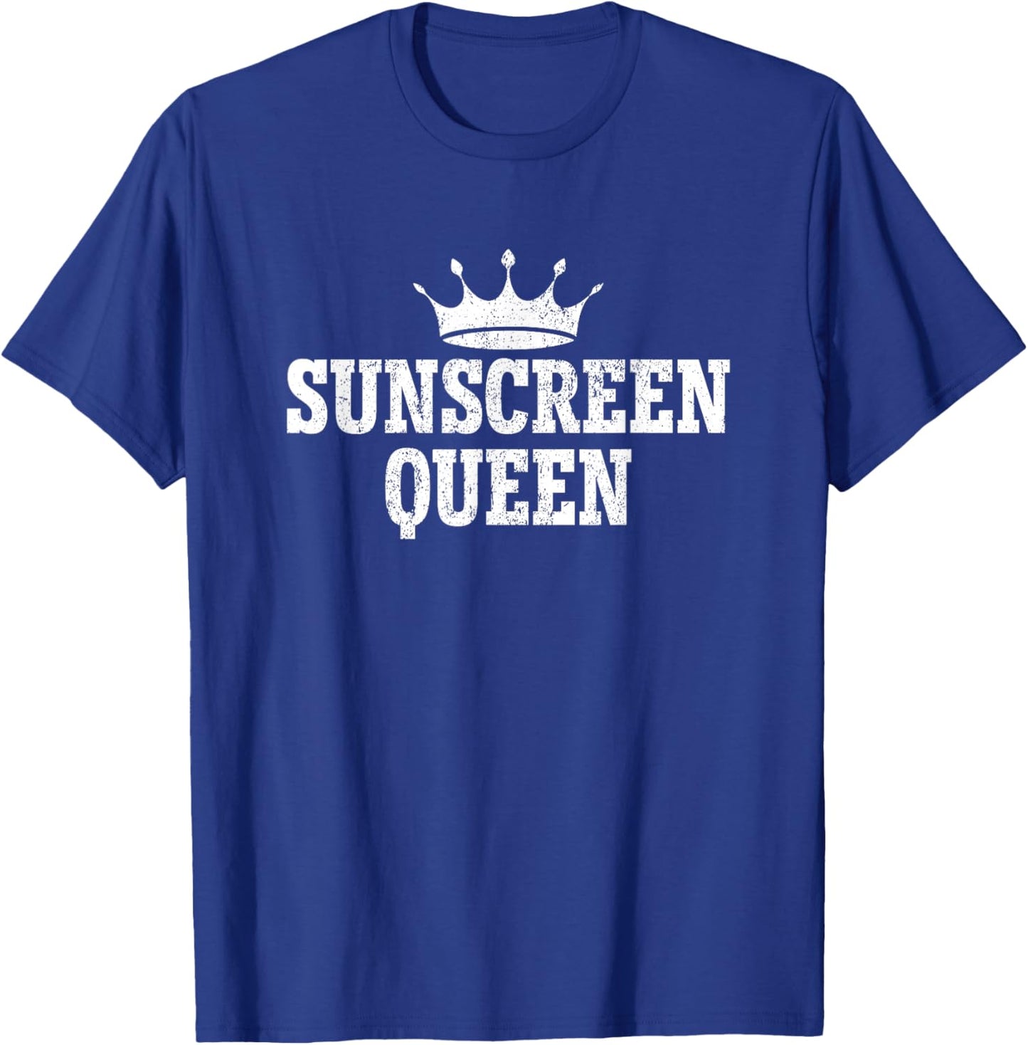 Vintage Sunscreen Queen SPF Dermatologist Esthetician T-Shirt - T-Shirt | Royal
