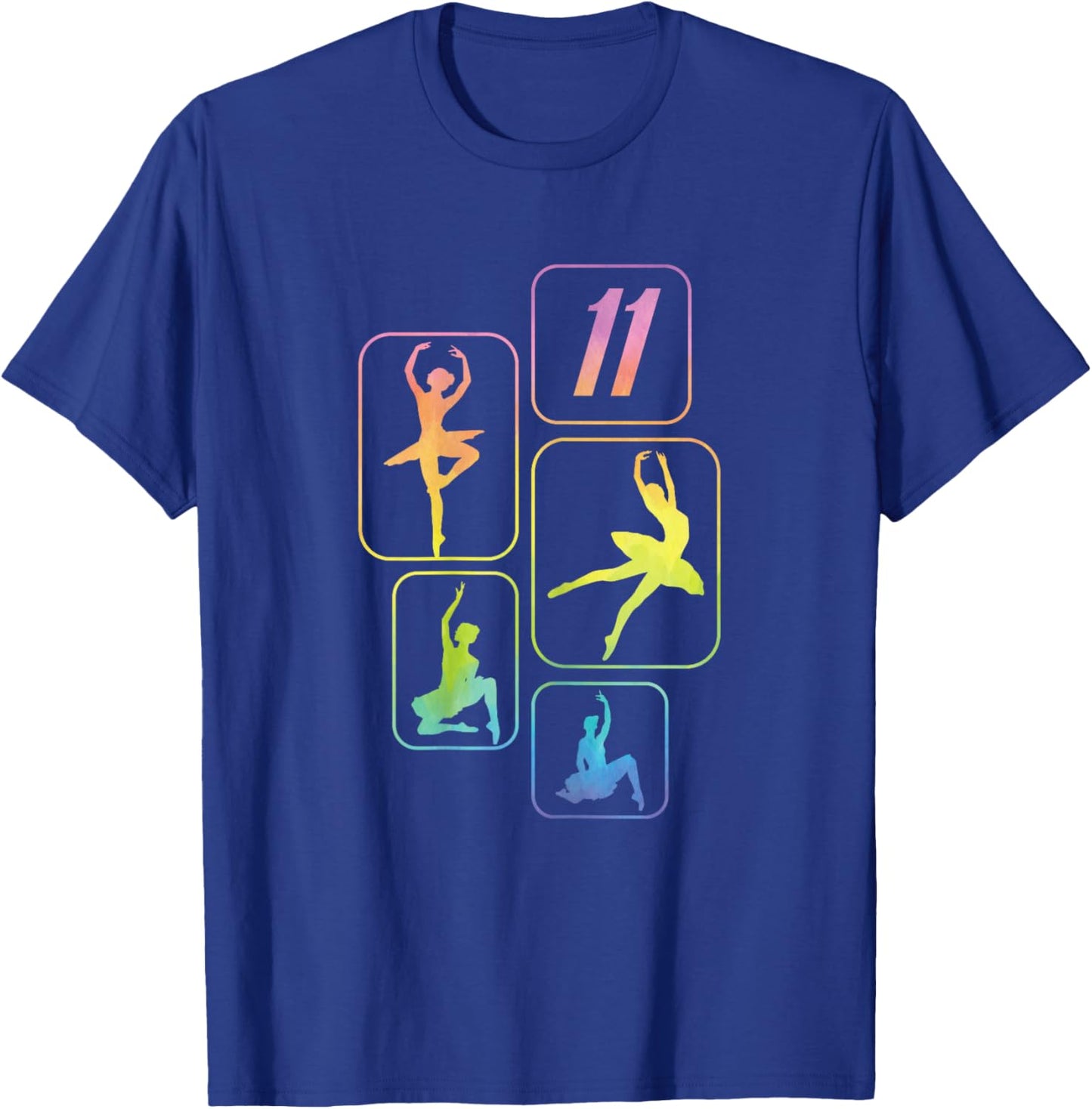 11th Birthday Girl Ballet Dancer Retro Ballerina 11 Year Old T-Shirt - T-Shirt | Royal