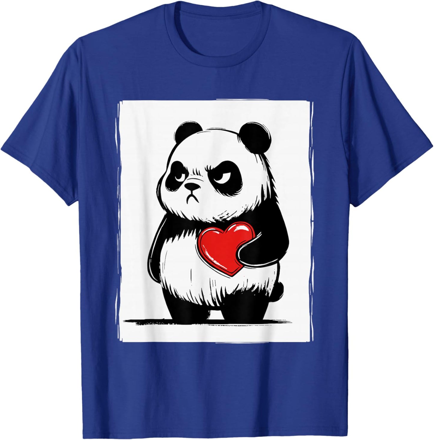 Grumpy Panda Bruh Men Women Teens Kids Funny St. Valentine's T-Shirt - T-Shirt | Royal