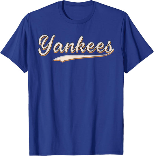 Vintage Yankees Retro Style 70s 80s First Name Personalized T-Shirt - T-Shirt | Royal
