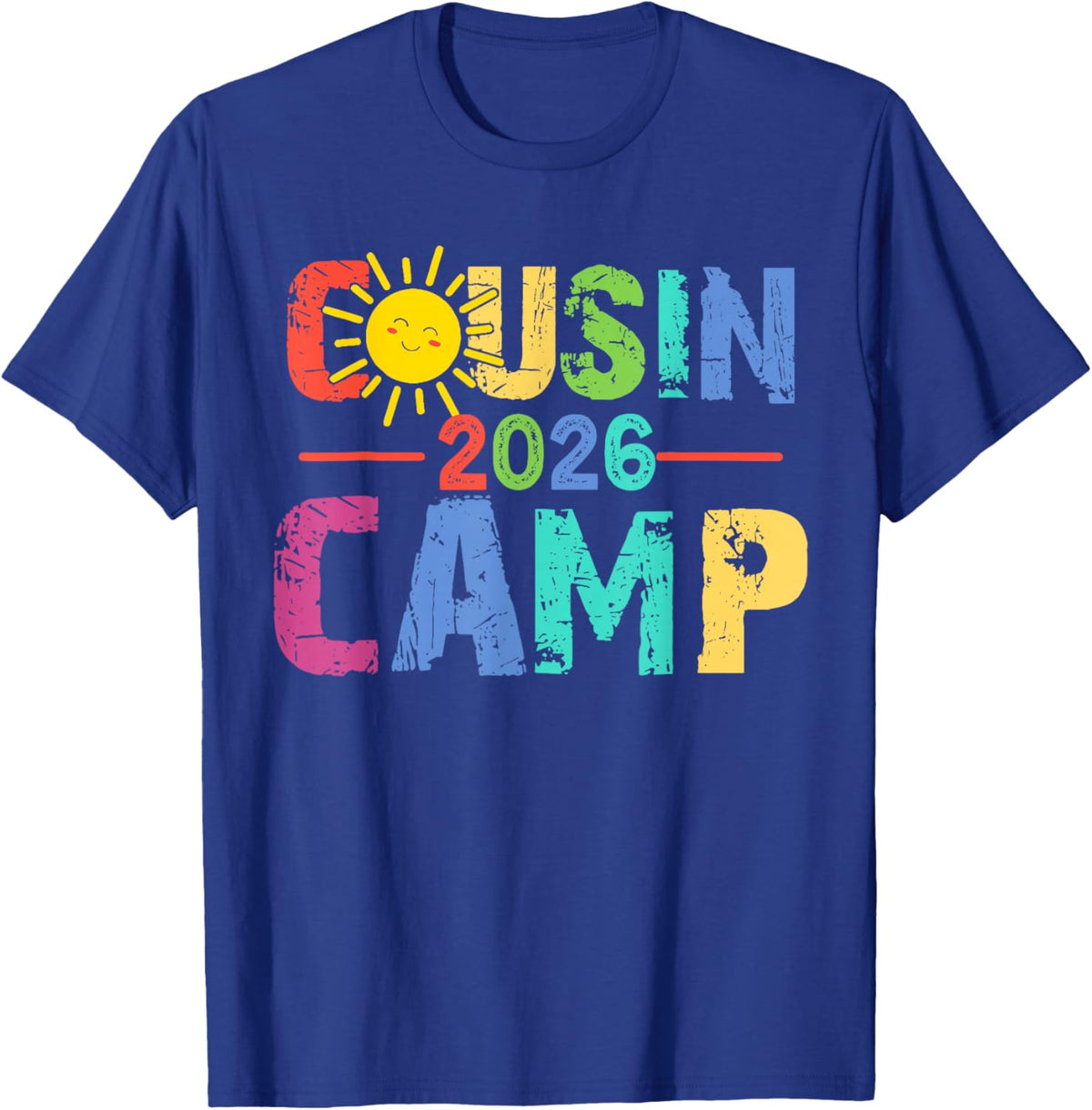 Family Camping Summer Vacation Crew Cousin Camp 2026 T-Shirt - T-Shirt | Royal
