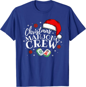 Mahjong Christmas Crew Matching Family Xmas Party Men Women T-Shirt - T-Shirt | Royal