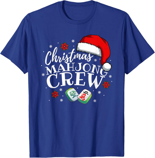 Mahjong Christmas Crew Matching Family Xmas Party Men Women T-Shirt - T-Shirt | Royal