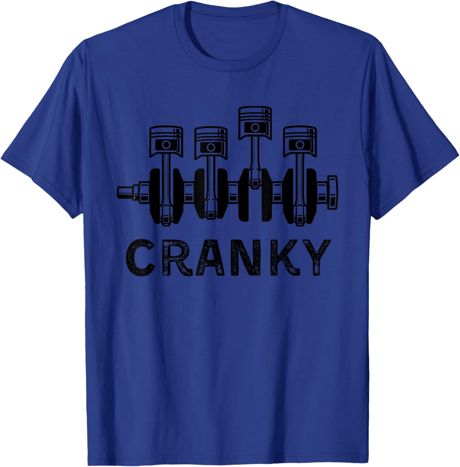 Cranky Car Engine Crankshaft Cars Lover Mechanics Father Day T-Shirt - T-Shirt | Royal