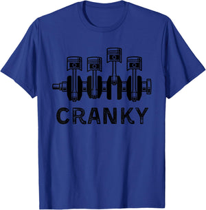 Cranky Car Engine Crankshaft Cars Lover Mechanics Father Day T-Shirt - T-Shirt | Royal