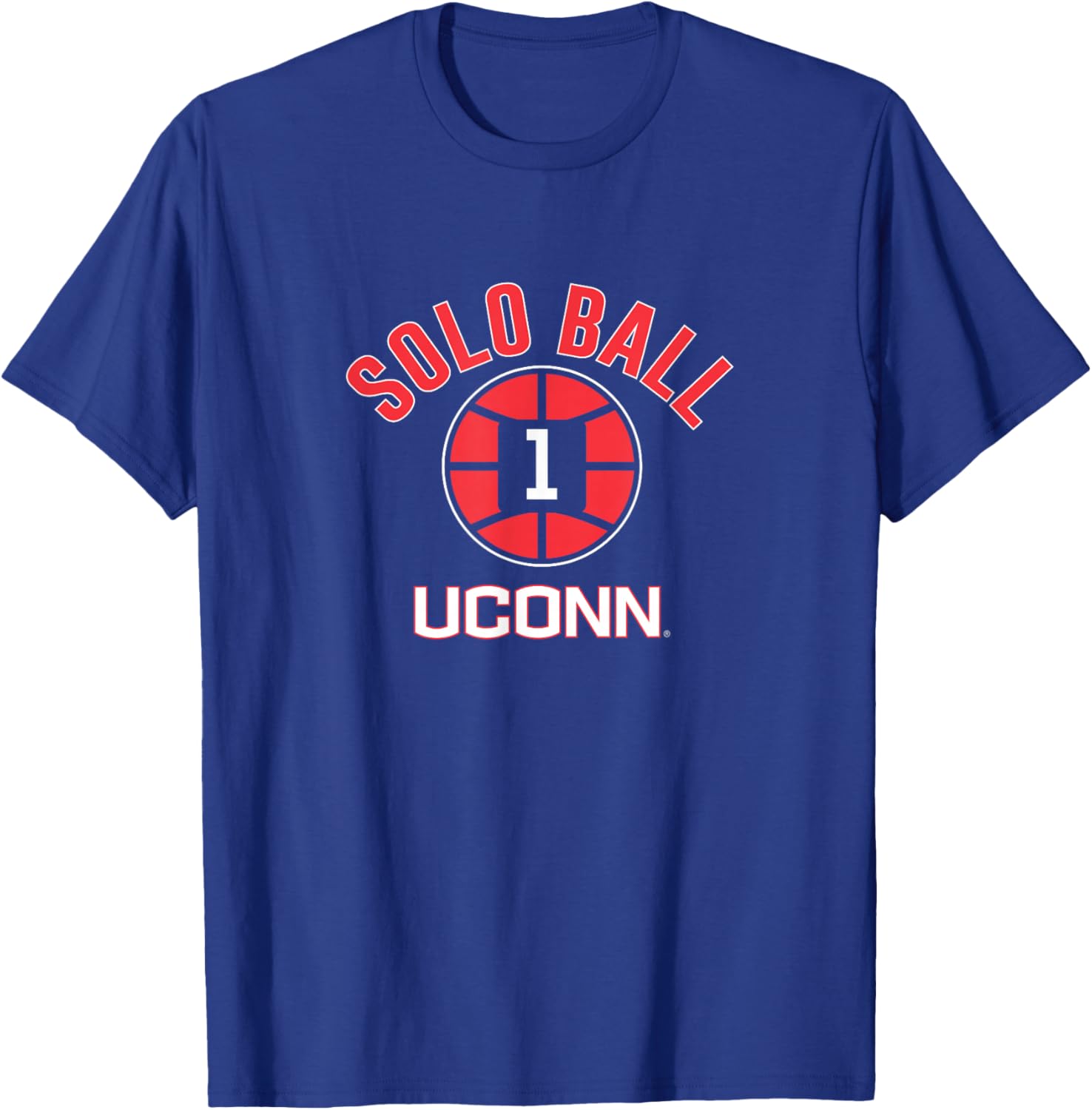 UConn Basketball: Solo Ball Name Number Ball T-Shirt - T-Shirt | Royal