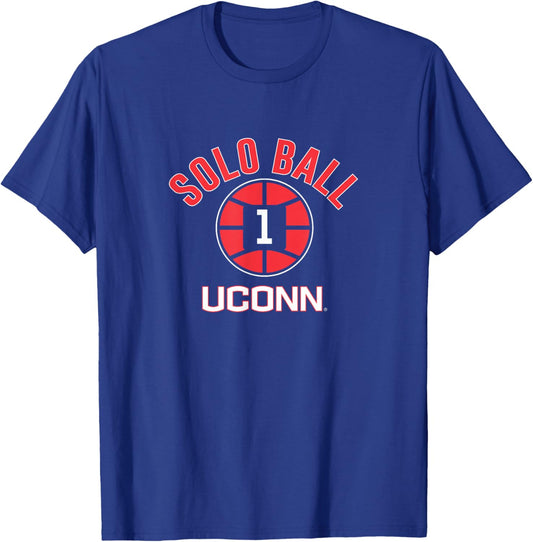 UConn Basketball: Solo Ball Name Number Ball T-Shirt - T-Shirt | Royal