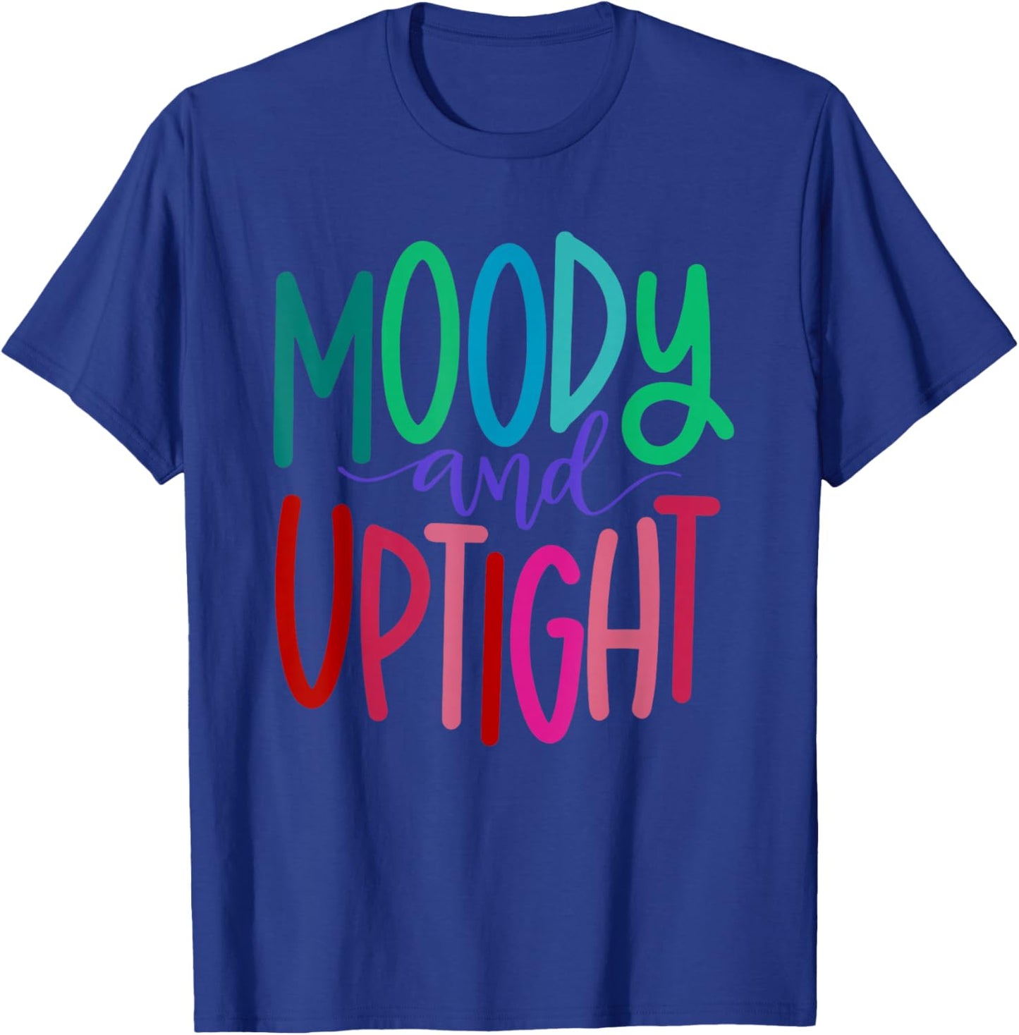 Merry & Bright and Moody & Uptight, Matching Couples T-Shirt - T-Shirt | Royal