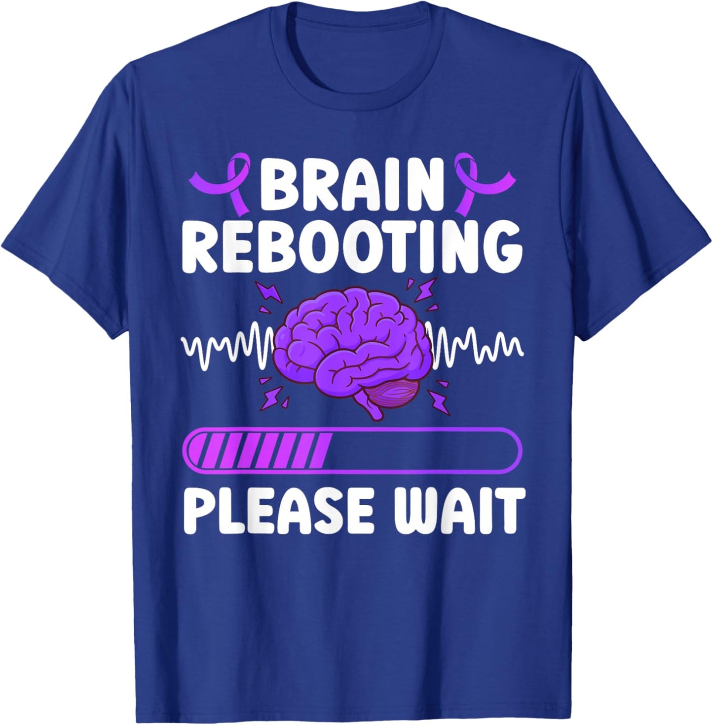 Brain Rebooting Epilepsy Awareness Month Epilepsy Warrior T-Shirt - T-Shirt | Royal