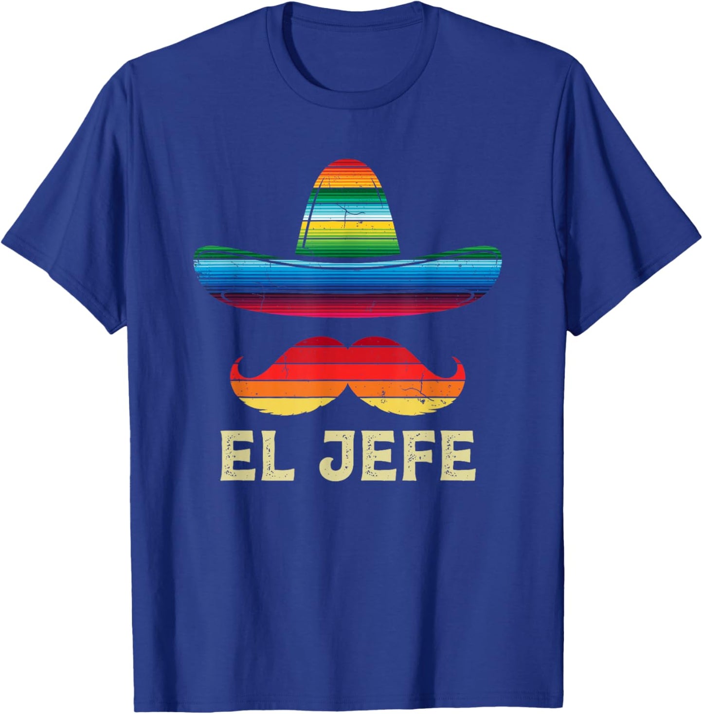 El Jefe Sombrero Moustache T-Shirt - T-Shirt | Royal