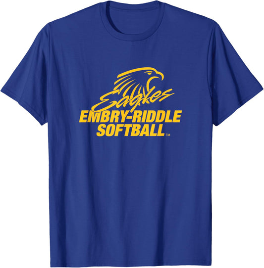 Embry-Riddle Eagles Softball NCAA ER11 T-Shirt - T-Shirt | Royal