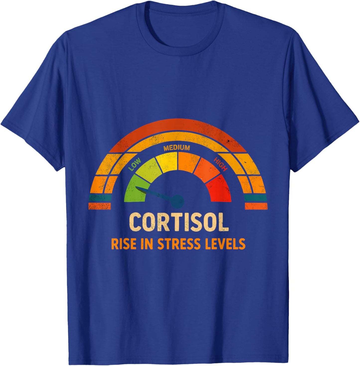 Funny Low Cortisol Levels v Meme T-Shirt - T-Shirt | Royal