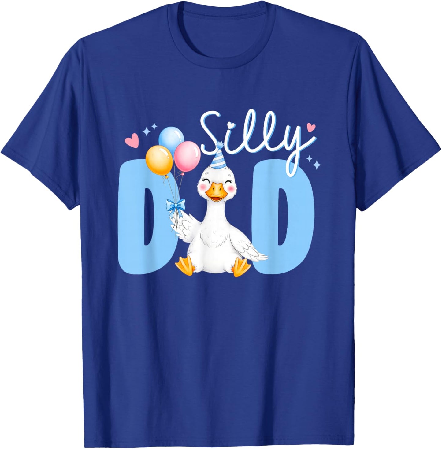 Silly Dad Goose Dad 1st Birthday Family Matching Party T-Shirt - T-Shirt | Royal