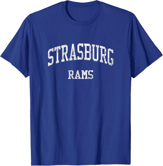 Strasburg High School HS Strasburg VA Vintage Sports T-Shirt - T-Shirt | Royal