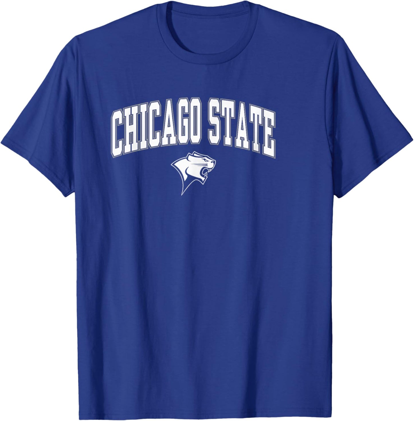 Chicago State Cougars Arch Over Green Officially Licensed T-Shirt - T-Shirt | Royal