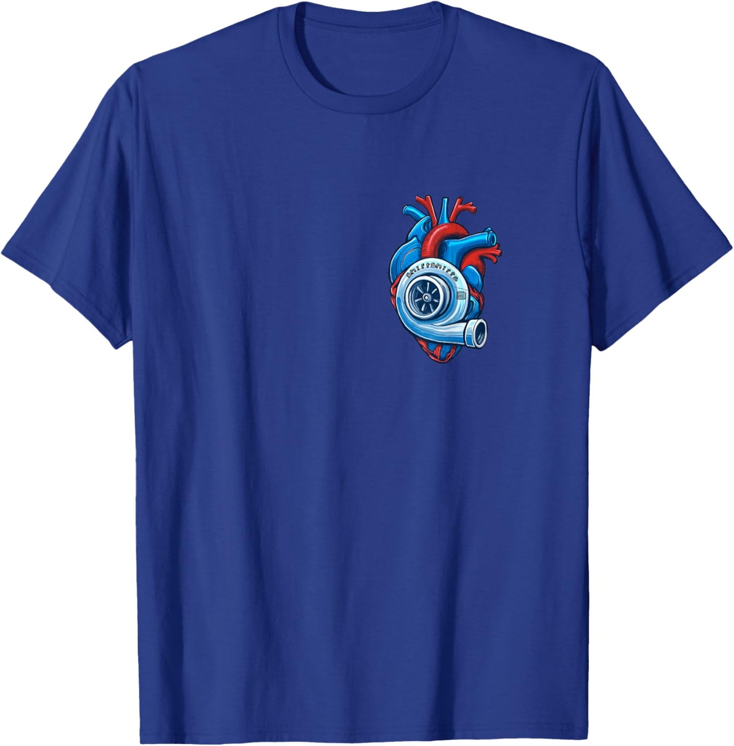 Turbo Heart, Live for Racing, Turbocharger, Boosted T-Shirt - T-Shirt | Royal