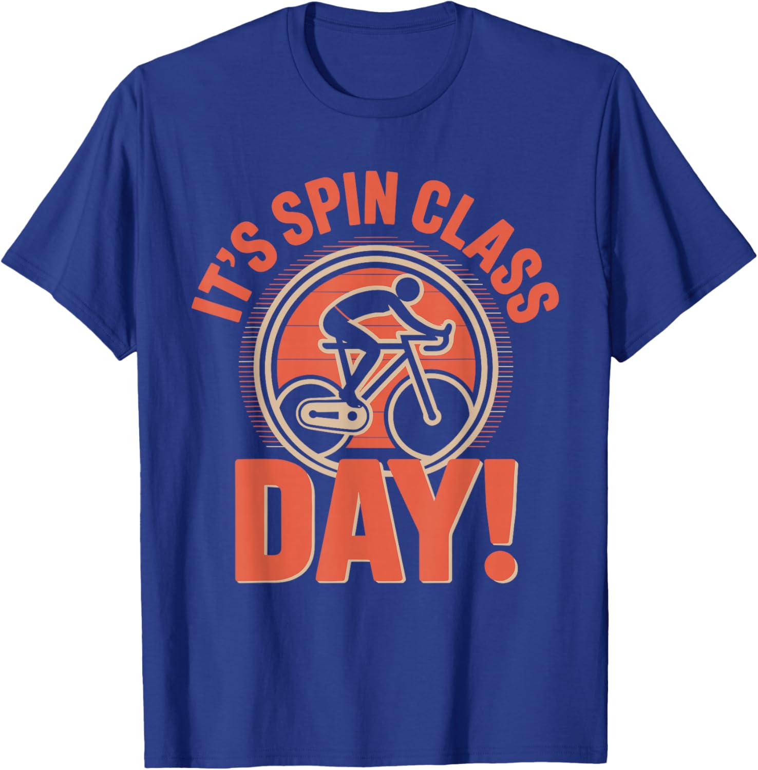 Spin Class Day Fitness Instructor Workout Indoor Cycling T-Shirt - T-Shirt | Royal