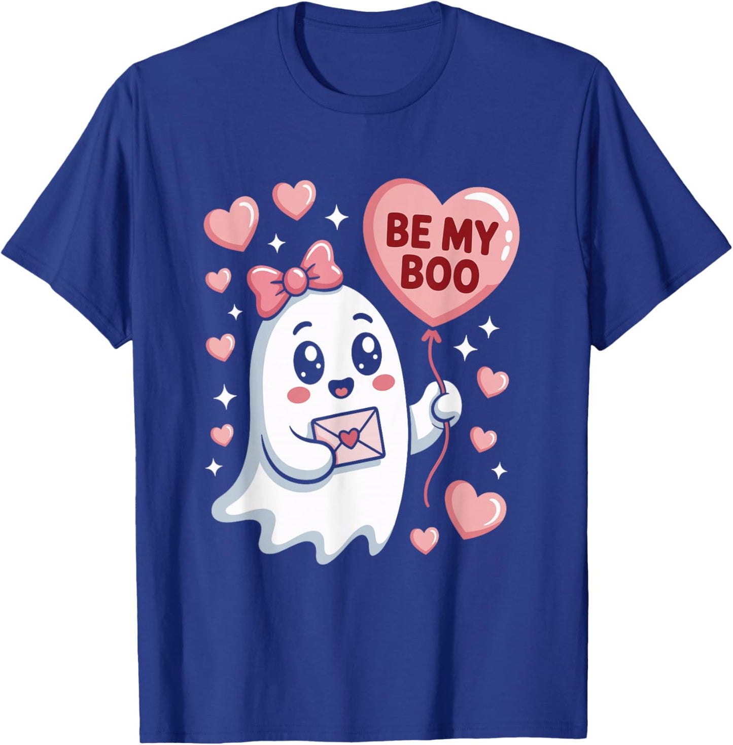 Be My Boo Cute Ghost Valentines Day Love T-Shirt - T-Shirt | Royal