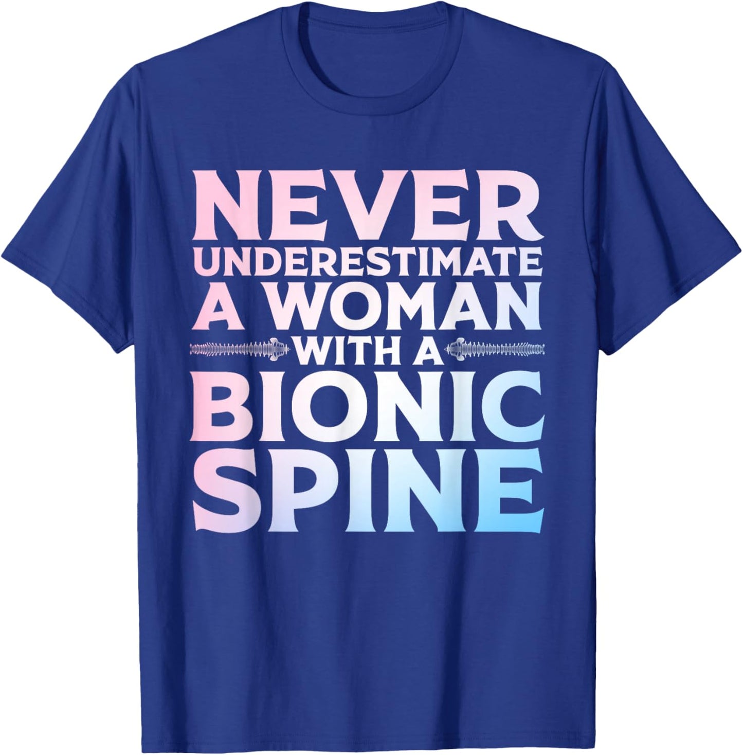 Spine Surgery Art Girls Back Lumbar Spine Surgery T-Shirt - T-Shirt | Royal