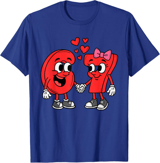 Cute Six Seven 6 7 Meme Valentines Day Girl Boy Teen Kids T-Shirt - T-Shirt | Royal
