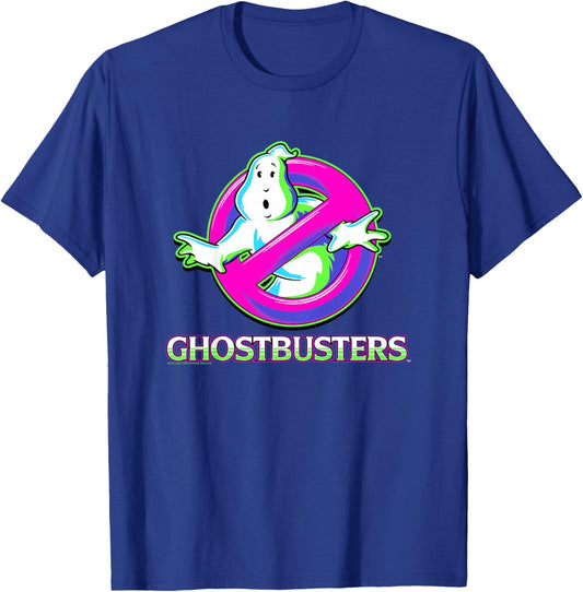 Kids Ghostbusters Neon Tone No Ghost Logo Movie T-Shirt - T-Shirt | Royal