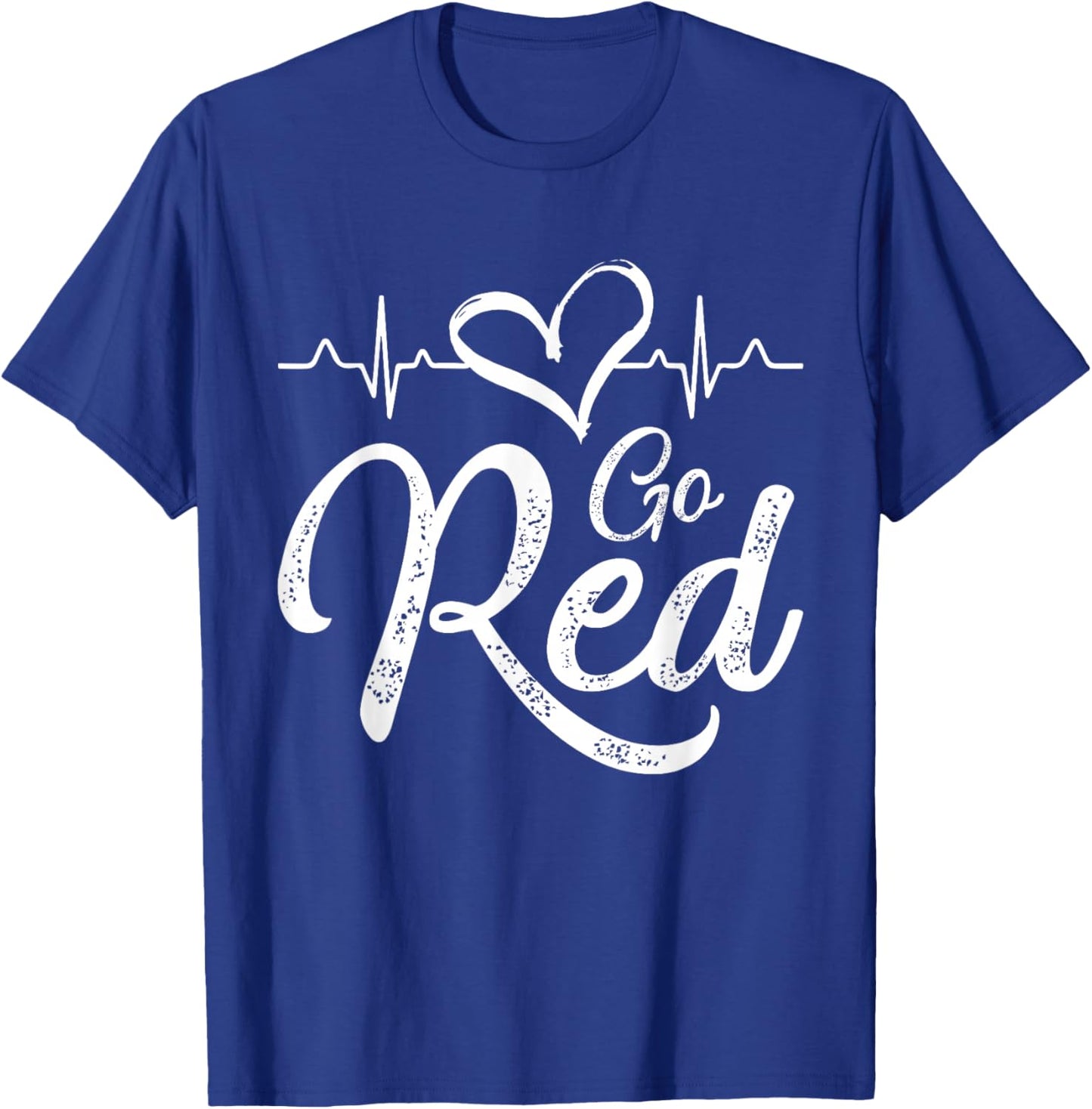 Go Red American Heart Disease Month Awareness T-Shirt - T-Shirt | Royal