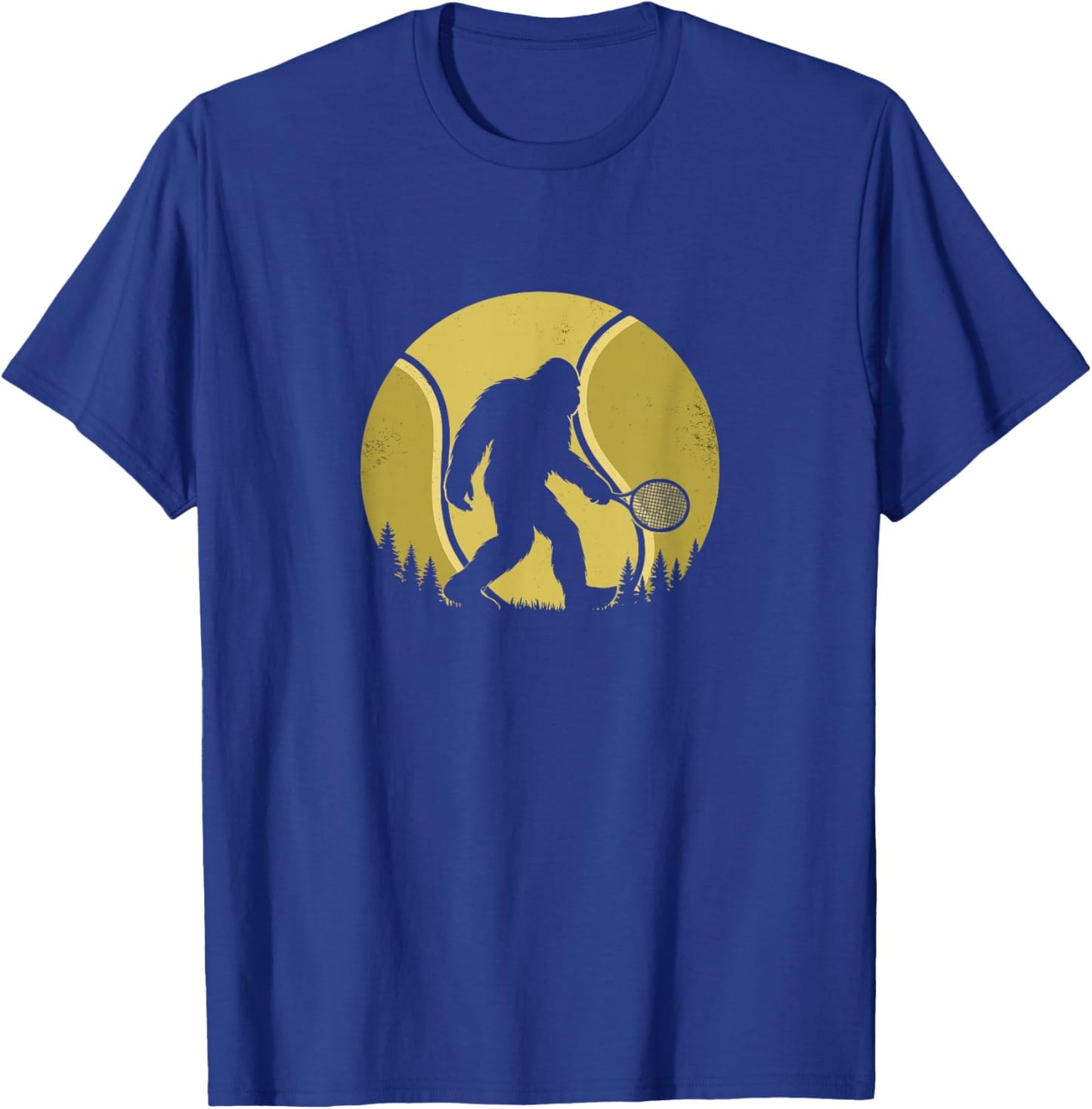 Funny Bigfoot Shirt Tennis Ball Men Women T-Shirt - T-Shirt | Royal