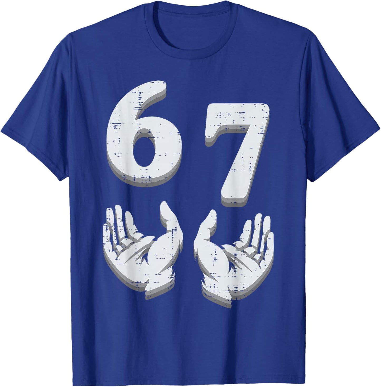 67 Meme Funny 6 7 Men Women Kids Boys Girls Youth Teen T-Shirt - T-Shirt | Royal