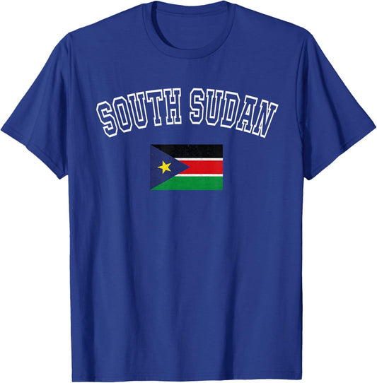 South Sudan Flag Vintage Retro Heritage Design T-Shirt - T-Shirt | Royal