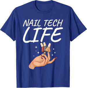 Cute Nail Tech Art Girl Manicurist Nail Technician T-Shirt - T-Shirt | Royal