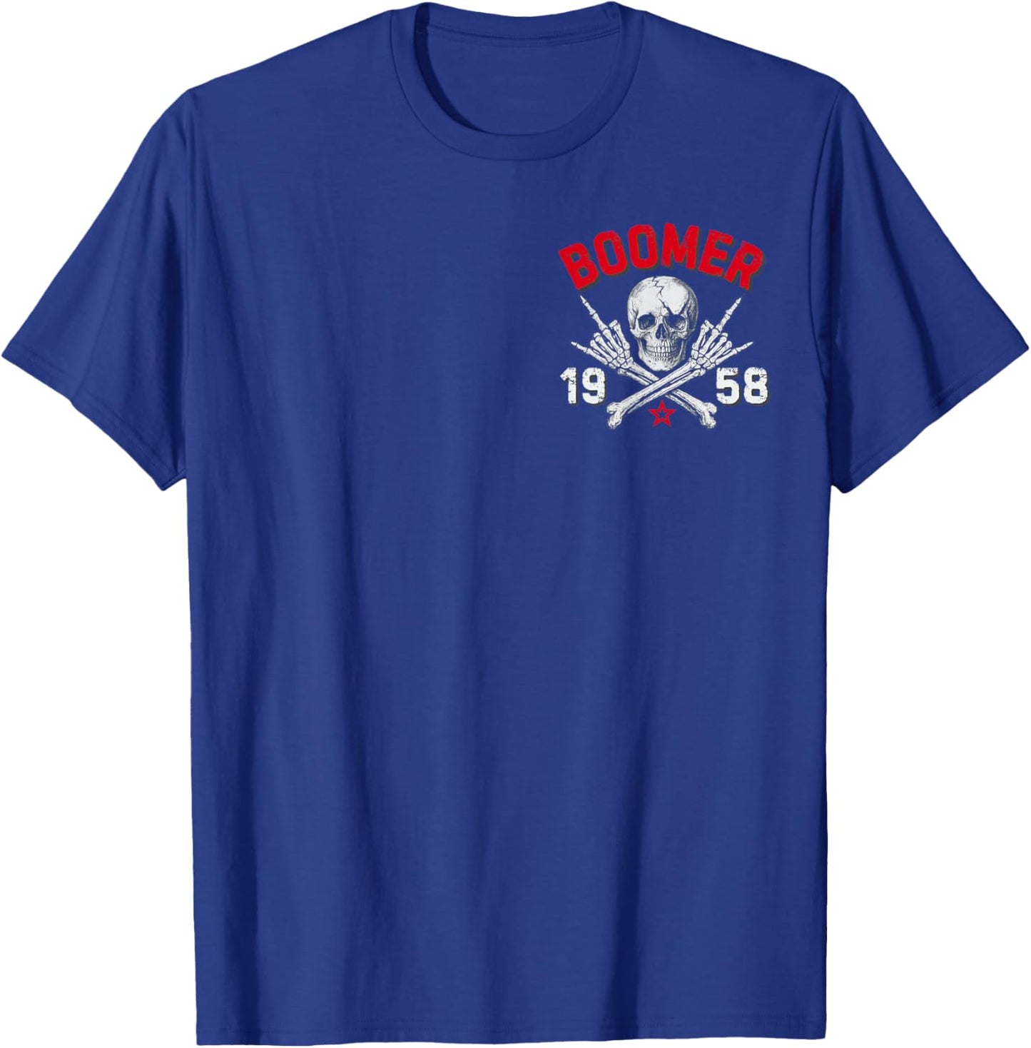 Boomer 1958 Before All You Sissie were Born Skull T-Shirt - T-Shirt | Royal