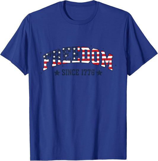 Freedom, Independence Day, 4th of July, USA T-Shirt - T-Shirt | Royal