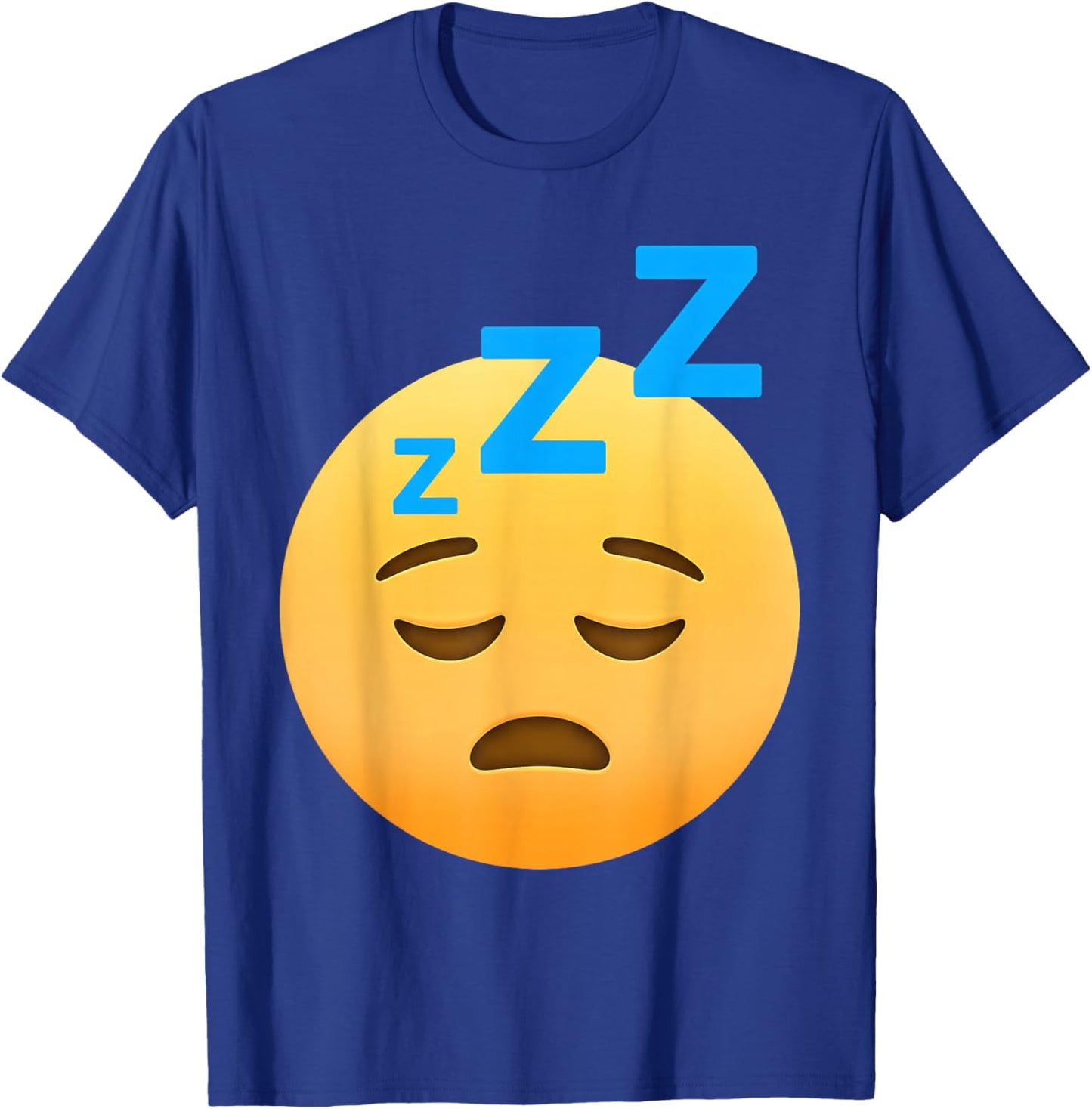 Funny Sleeping Emoticon Sleep Face Snoring Zzz Sleepy Face T-Shirt - T-Shirt | Royal