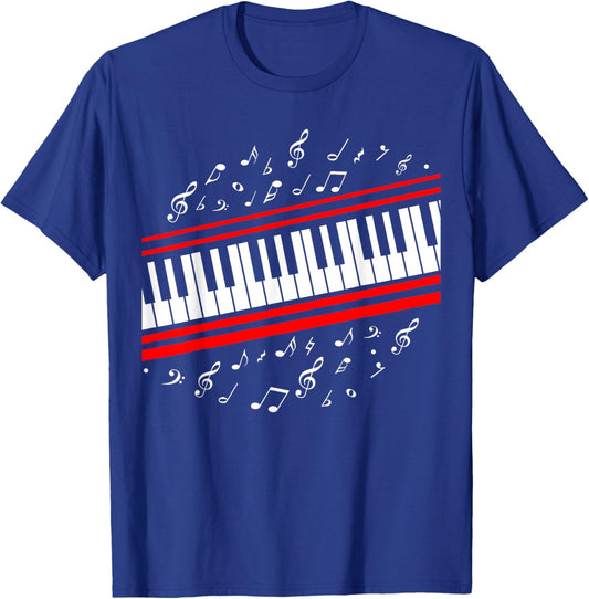 Piano Beat it Music T-Shirt - T-Shirt | Royal