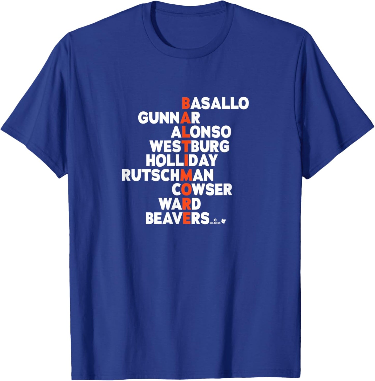 Baltimore Baseball Names 2026 T-Shirt - T-Shirt | Royal
