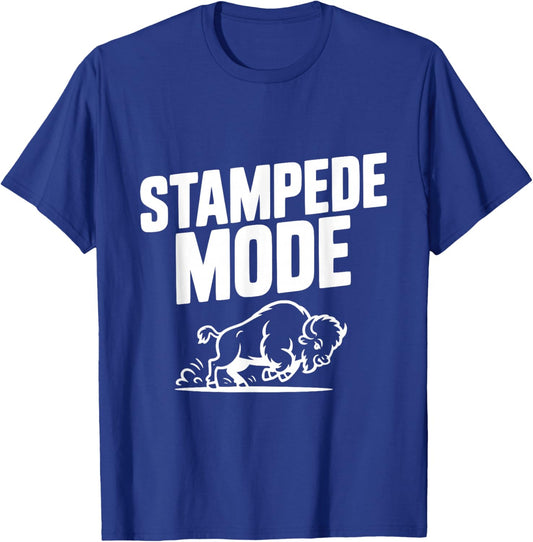 Stampede Mode Buffalo for Animal Lovers T-Shirt - T-Shirt | Royal