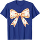Valentines Day Coquette Bow Hearts Ribbon Girls Kids Women T-Shirt - T-Shirt | Royal