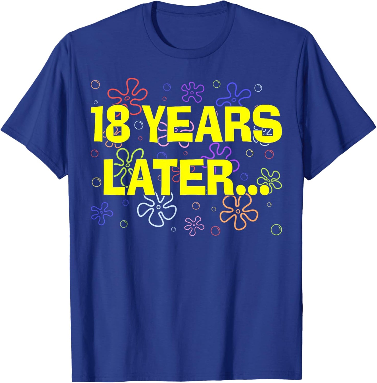 18 Years Later Funny 18th Birthday Celebration T-Shirt - T-Shirt | Royal