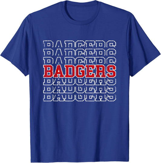 Badgers Vintage Gift Women Boys Girls Kids T-Shirt - T-Shirt | Royal
