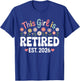 This Girl is Retired Est. 2026 Floral Retirement T-Shirt - T-Shirt | Royal