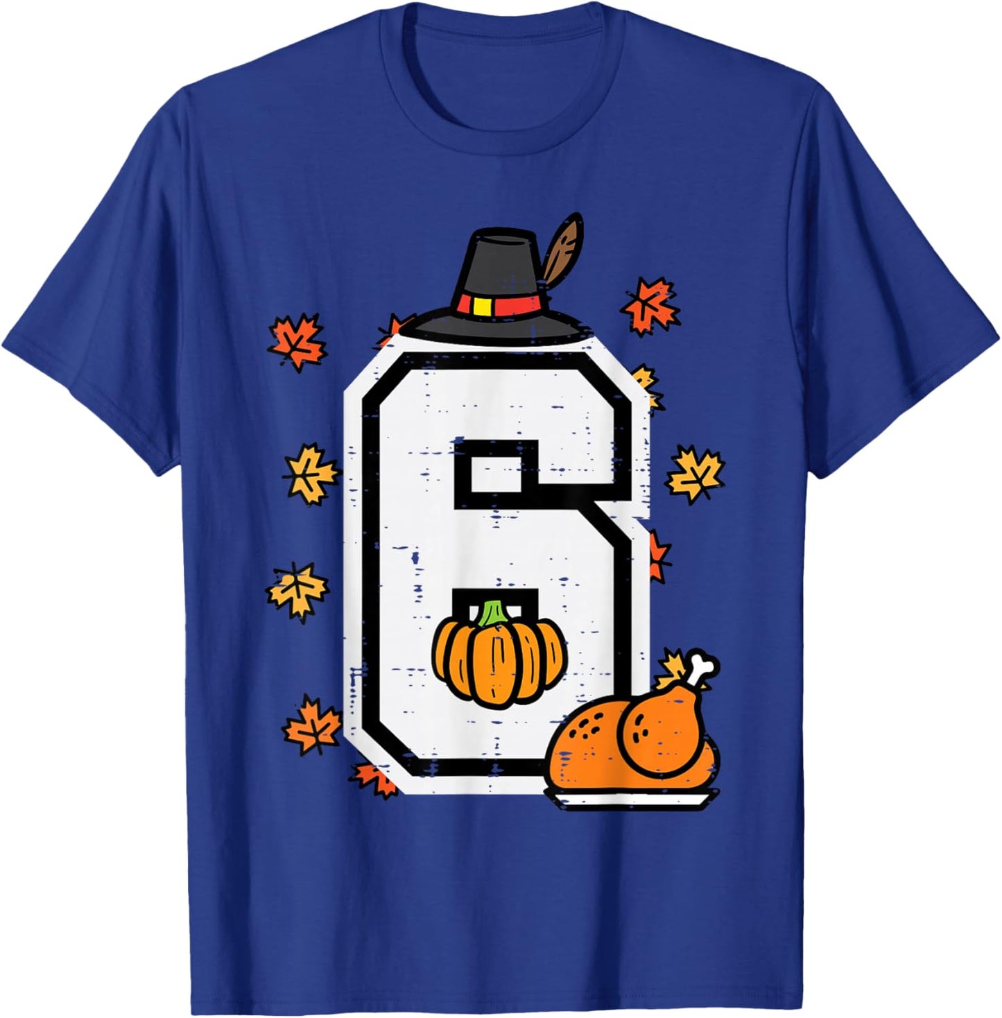 Number 6 Thanksgiving 6 7 Matching 67 Meme Men Women Kids T-Shirt - T-Shirt | Royal