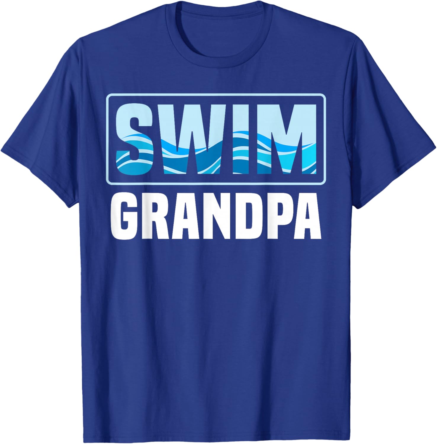 Swim Grandpa Grandfather Swimming T-Shirt - T-Shirt | Royal