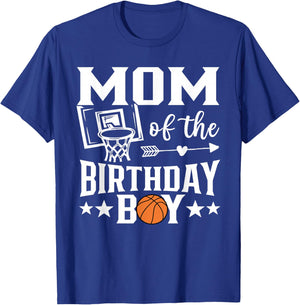 Basketball Mom of The Birthday Boy Family Matching T-Shirt - T-Shirt | Royal