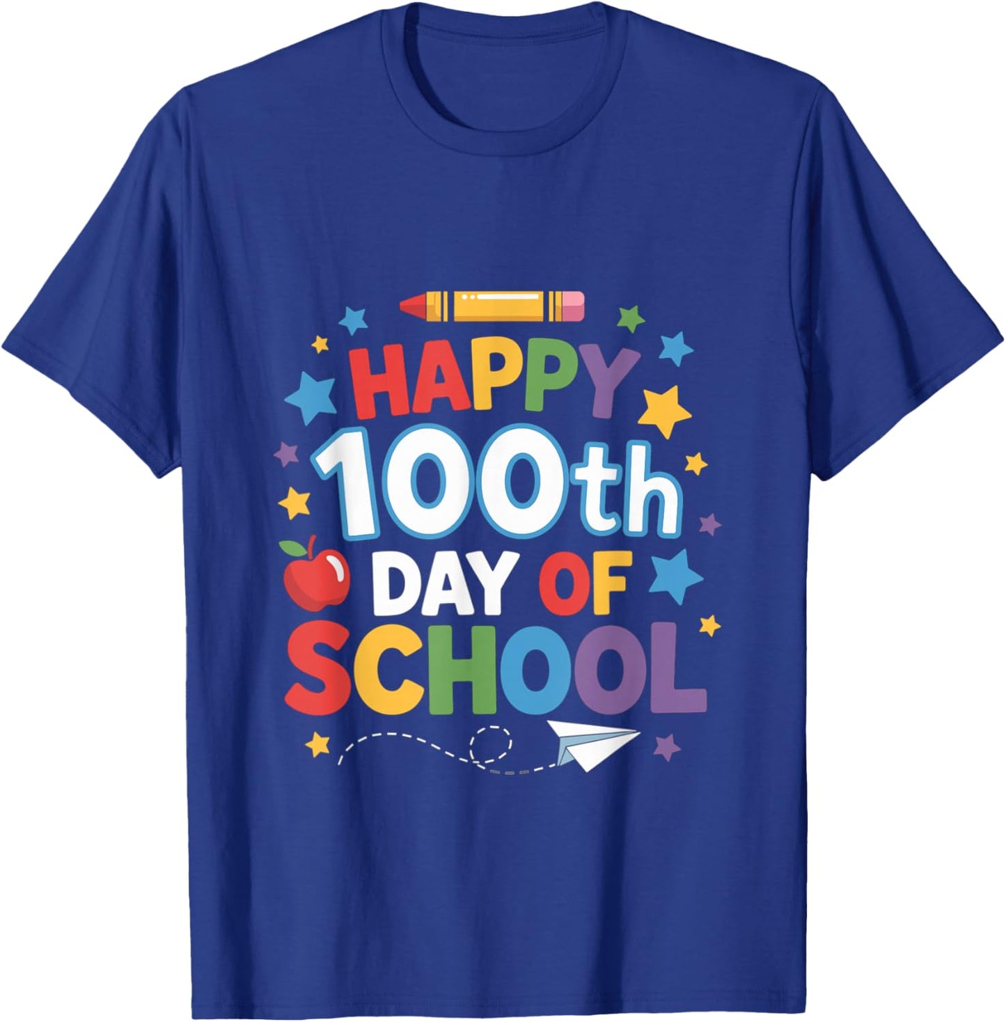 Happy 100th Day of School Boys T-Shirt - T-Shirt | Royal