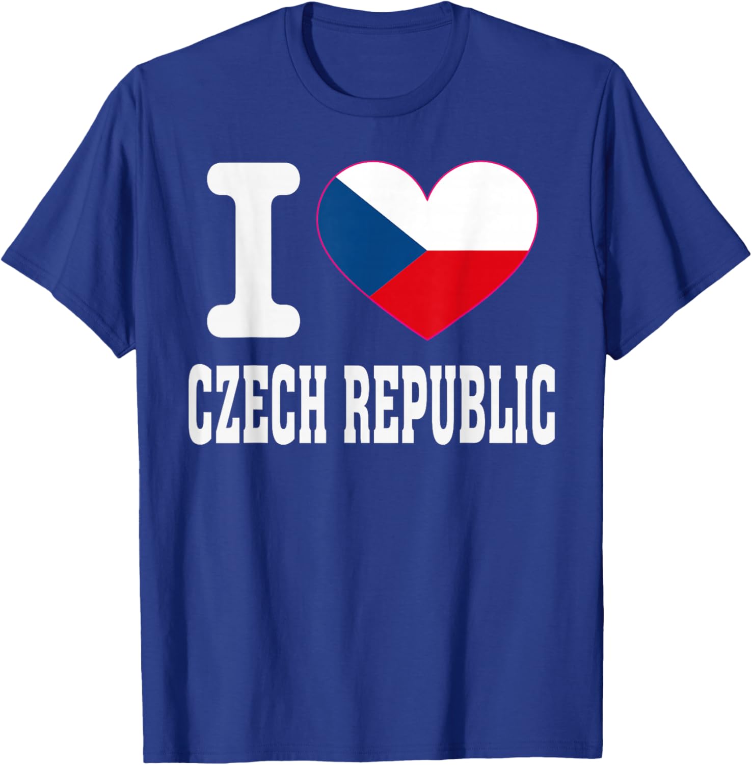 I Love Czech Republic Heart Souvenir Lovers Pride Travel T-Shirt - T-Shirt | Royal