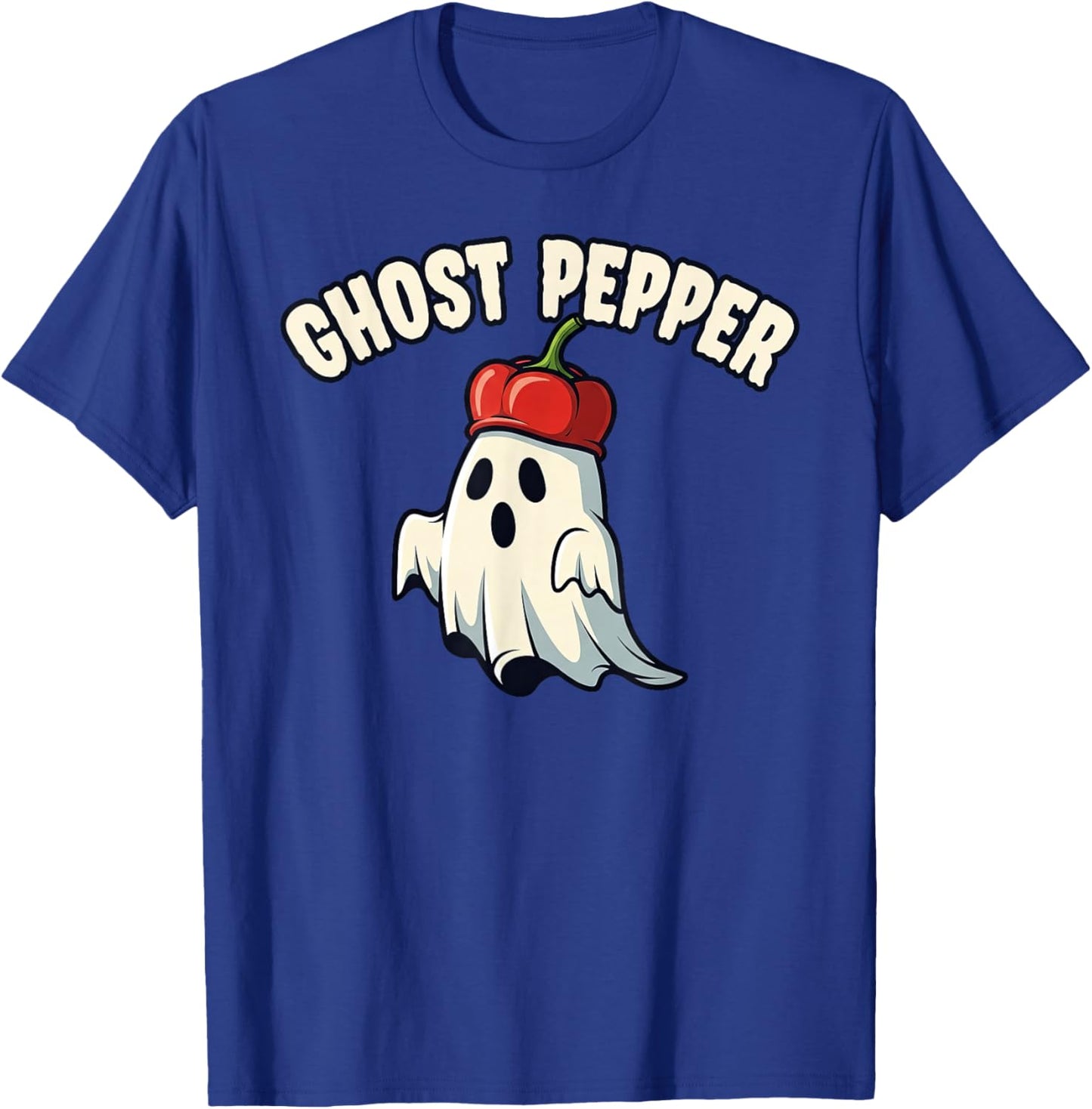 Ghost Pepper Spicy Food Halloween Pun T-Shirt - T-Shirt | Royal